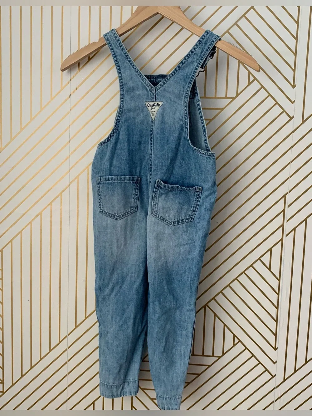 OshKosh B'gosh vintage 100% Cotton  Vestbak Overall Denim Jeans overalls 4T